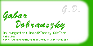 gabor dobranszky business card